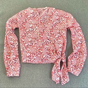 GAP | Vintage Cropped Paisley/ Floral Print Top; Women’s Size M